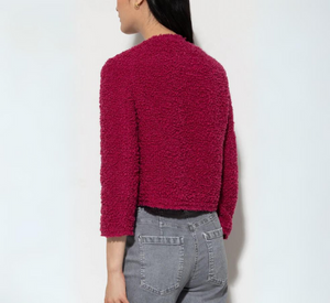 Luisa Cerano - Boucle Short Jacket in Berry Pink