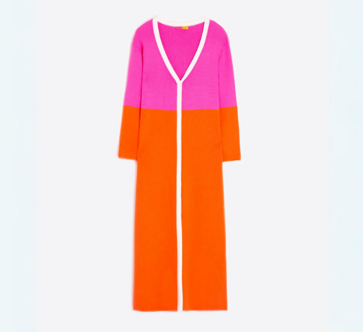 Vilagallo - Serena Bicolor Cardigan in Pink/Orange