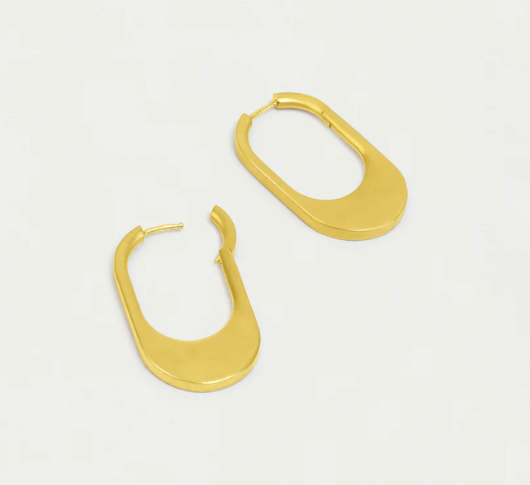 Dean Davidson - Crosby Oval Hinged Hoops in Gold