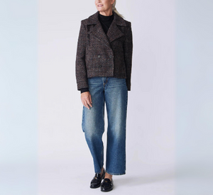 Kal Rieman - Edina Double Breasted Blazer in Speckled Wool