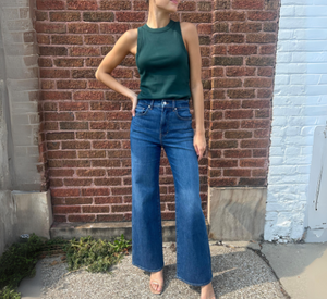 Veronica Beard - Taylor Hi-Rise Wide Leg Jeans in Bright Blue