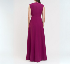 Kay Unger - Melora Sleeveless V-neck Faux Wrap Dress in Boysenberry Sophia Lustig Kay Unger - Melora Sleeveless V-neck Faux Wrap Dress in Boysenberry Sophia Lustig