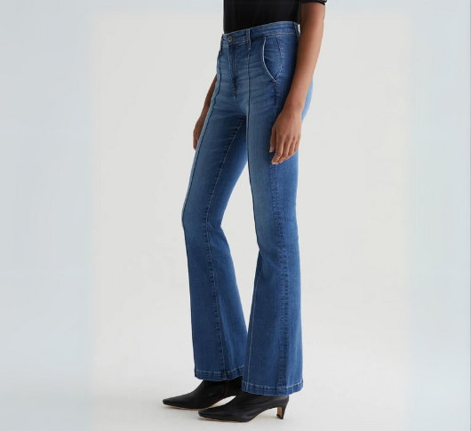 AG Jeans - Farrah Mid Rise Center Seam Jeans in Libertene