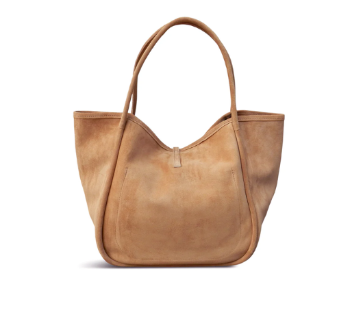 OLIEVE - Ellis Suede Hobo Tote in Pane