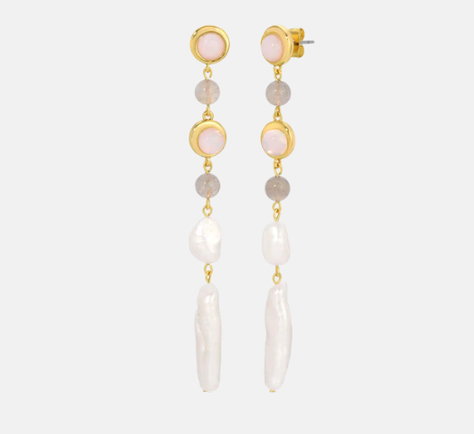 Leeada Jewelry - Marseille Long Pearl Earrings