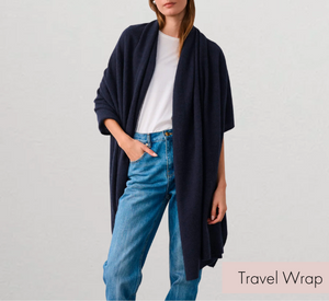 
            
                Load image into Gallery viewer, White + Warren - Cashmere Travel Wrap in Deep Navy
            
        