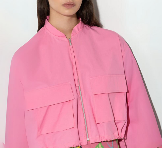 Luisa Cerano - Cargo-style Blouson in Candy Pink