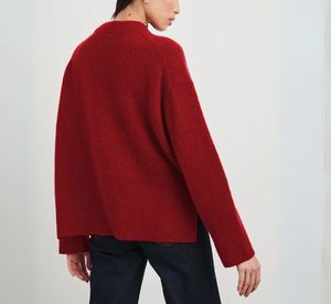 Rails - Miranda Relaxed Crew Sweater in Merlot