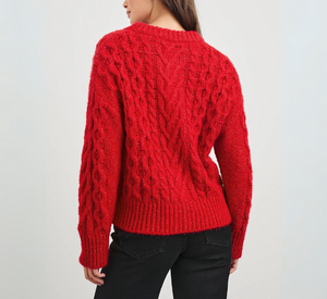 Rails - Amelie Cable Cardigan in Scarlet