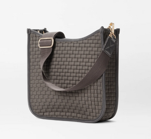 MZ Wallace - Small Woven Box Crossbody in Magnet