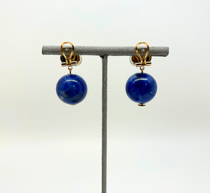 Anton Heunis - Jewel Stud with Ball in Gold and Blue