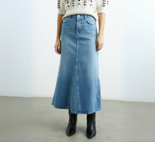 Rails - Del Rey Denim Skirt in Original Blue