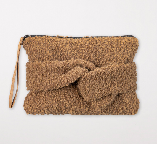 Luisa Cerano - Boucle Wool Pouch in Miso