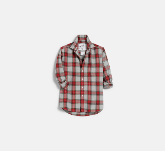 Frank & Eileen - Eileen Relaxed Washed Plaid Flannel in Red and Gray