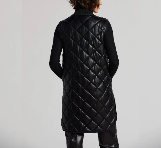 Adroit Atelier - Destiny Quilted Vegan Vest in Black