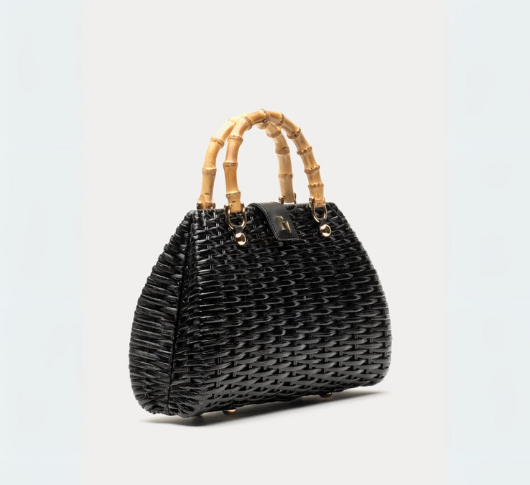 Frances Valentine - Rooster Basket Toast Handbag in Black