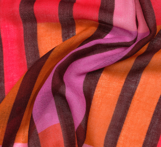 Echo - Color Block Stripe Happy Wrap in Port Pink