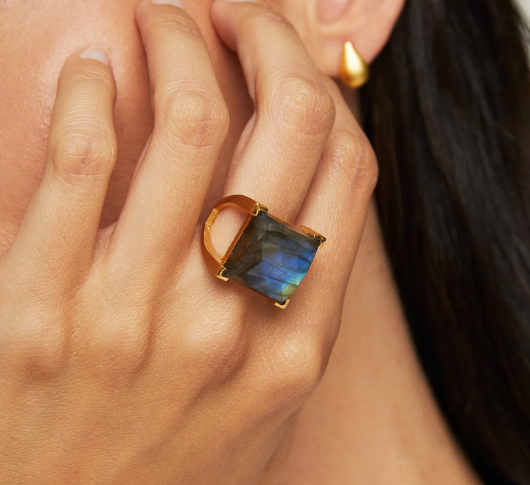 Dean Davidson Design -  Plaza Ring With Gemstone in Labradorite