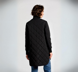 Adroit Atelier - Libby Quilted Full Zip Coat in Black