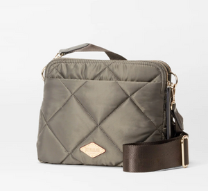 MZ Wallace - Madison Large Diamond Quilted Crossbody Bag in Magnet