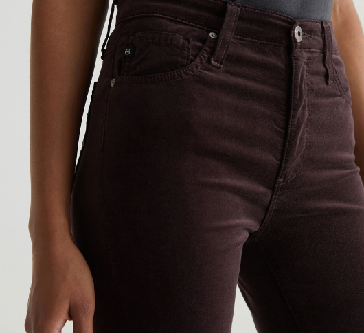 AG Jeans - Farrah Velvet Bootcut Pants in Amaretto