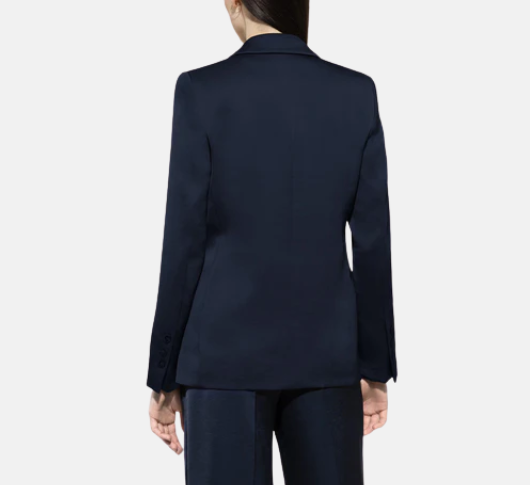 Luisa Cerano - Satin Blazer in Dark Blue