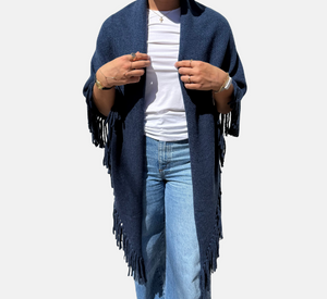 Repeat - Fringe Scarf in Navy