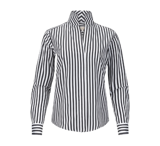 SARAH ALEXANDRA - Cotton Collared Button Down in Black and White