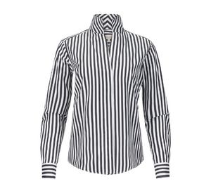 SARAH ALEXANDRA - Cotton Collared Button Down in Black and White
