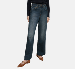 Veronica Beard - High Rise Wide Leg Jean in Rebel Moon