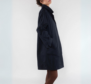 OOF - Nylon Trench Coat in Dark Blue