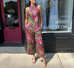 Trina Turk - Estella Floral Pattern Cropped Pant in Multicolor
