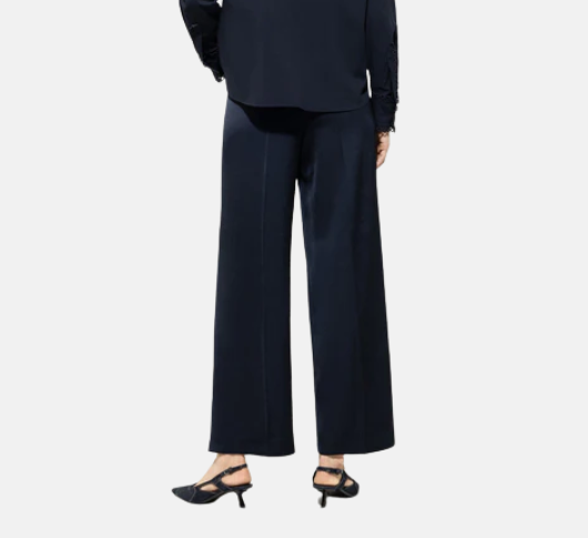 Luisa Cerano - Satin Pant in Dark Blue