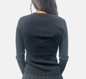Suncoo - Gamira Button Cardigan in Black