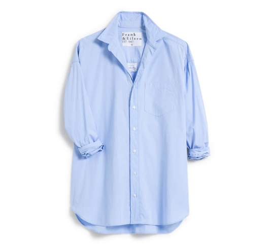 Frank & Eileen - Shirley Superluxe Oversized Button-Up in French Blue