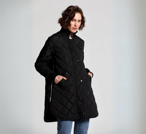 Adroit Atelier - Libby Quilted Full Zip Coat in Black