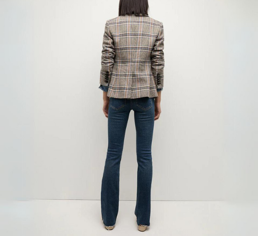 Veronica Beard - Blythe Plaid Blazer with Double Lapel in Black, Brown, and Blue