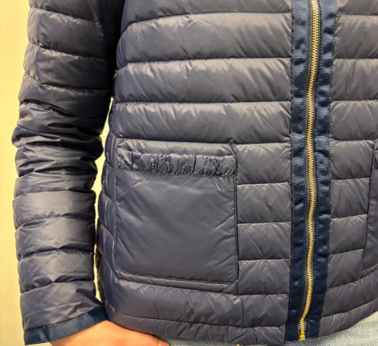 Cortland Park - Yellowstone Puffer with Cashmere Collar in Navy