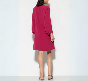 Luisa Cerano - Crepe Banded Cuff Dress in Berry Pink