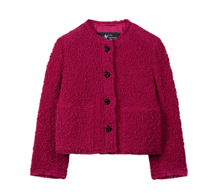 Luisa Cerano - Boucle Short Jacket in Berry Pink