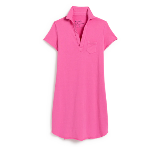 Frank & Eileen - Lauren Heritage Jersey Polo Dress in Bubblegum Pink