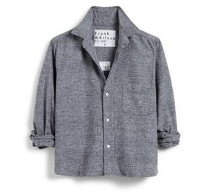 
            
                Load image into Gallery viewer, Frank &amp;amp; Eileen - Silvio Untuckable Button-Up Shirt in Heather Black
            
        