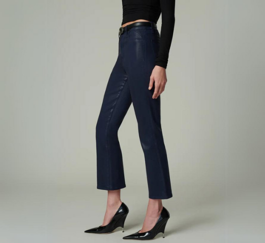 Joe's Jeans - Callie Coated Crop Bootcut Pants in Navy