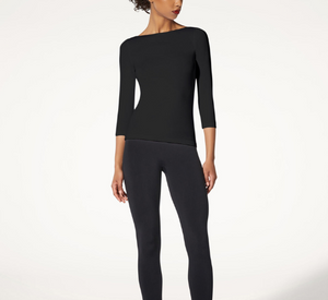 Wolford - Cordoba 3/4 Sleeve Top in Black