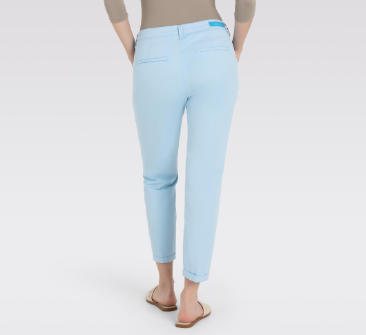 MAC - Chino Turn Up Pants in Blue