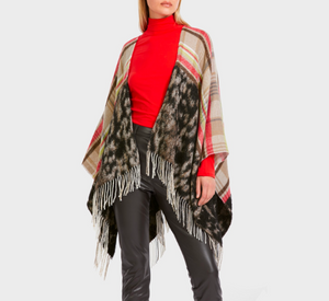 Marc Cain - Wool Cape in Mixed Print