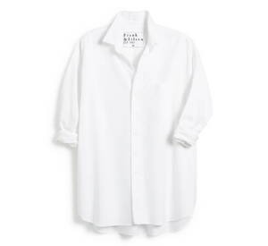 Frank & Eileen - Shirley Italian Oxford Oversized Button-Up Shirt in White