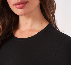 
            
                Load image into Gallery viewer, REPEAT Cashmere - Crewneck Top in Black
            
        