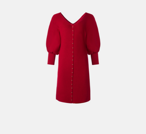 Iris Setlakwe - Double V Batwing Cardigan Dress in Cranberry