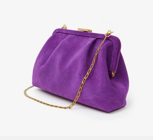 Clare V - Sissy Suede Frame Bag in Royal Purple